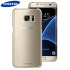 Funda Official Samsung Galaxy S7 Edge Clear Cover - Oro 1