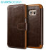 VRS Design Dandy Leather-Style Galaxy S7 Edge Wallet Case - Brown 1