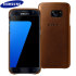 Official Samsung Galaxy S7 Leather Cover - Brown 1