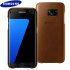 Official Samsung Galaxy S7 Edge Leather Cover - Brown 1