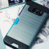 Olixar Brushed Metal Card Slot Samsung Galaxy S7 Edge Case - Navy Blue 1