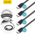Olixar 4 Pack Multi-length USB-C Charging Cables - Black 1