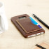 Olixar Leader-Style Samsung Galaxy S7 Wallet Card Slot Hülle Braun 1