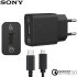 Official Sony Qualcomm 3.0 Quick EU Wall Charger & Cable UCH12 - Black 1