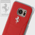 Ferrari 488 Genuine Leather Samsung Galaxy S7 Hard Case - Red 1