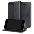 Olixar Leather-Style iPhone SE Wallet Stand Case - Black 1