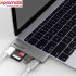 Promate USB-C Adapter USB, Micro SD & SD Card Hub - Space Grey 1