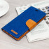 Mercury Canvas Diary Huawei P9 Wallet Case - Blue / Camel 1