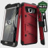 Zizo Bolt Samsung Galaxy Note 7 Kovakotelo & Vyöklipsi - Punainen 1