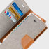 Mercury Canvas Diary iPhone 7 Plus Wallet Case - Grey / Camel 1