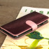 Hansmare Calf iPhone 7 Wallet Case Hülle in Wein Pink 1