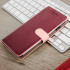 Hansmare Calf iPhone 7 Plus Wallet Case Hülle in Wine Pink 1