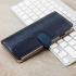 Hansmare Calf iPhone 7 Plus Wallet Case - Navy Blue 1
