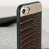 CROCO2 Genuine Leather iPhone 7 Case - Brown 1