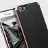 Coque iPhone 7 Olixar X-Duo – Fibres de carbone métallique Or rose 1