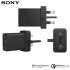 Official Sony Qualcomm 3.0 Quick UK Mains Charger & USB-C Cable 1