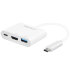 Macally USB-C 3 in 1 Multiport 4K HDMI Adapter - White 1