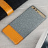 Official Huawei P10 Plus Mashup Fabric / Leather Skal - Ljusgrå 1