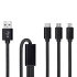 Olixar 3-in-1 USB-A to USB-C, Lightning & Micro USB Braided Tough Cable 1