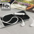 Plug N Go Handsfree Bluetooth Earphones - White - Twin Pack 1