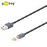 Goobay Micro USB Magnetisk laddnings - och synk kabel - Svart / Silver 1