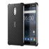 Offizielle Nokia 6 Carbonfaser Design Hartschalen Hülle - Schwarz 1