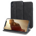 Olixar Slim Genuine Leather Flip iPhone X Wallet Case - Black 1