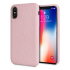 LoveCases iPhone X Gel Case - Pretty in Paste; Pink Denim Design 1