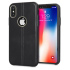 Olixar Premium Genuine Leather iPhone X Case - Black 1