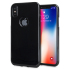 Coque iPhone X Olixar FlexiShield avec logo Apple visible – Jet black 1