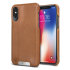Vaja Grip iPhone X Premium Leather Case - Tan 1