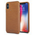Vaja Grip Slim iPhone X Premium Leather Case - Tan 1