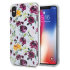 LoveCases iPhone X Gel Case - Blue / White Floral Art 1