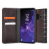 Olixar XTome Leather-Style Samsung Galaxy S9 Book Case - Brown 1