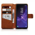 Samsung Galaxy S9 Genuine Leather Wallet Case - Olixar Cognac 1