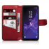 Samsung Galaxy S9 Genuine Leather Wallet Case - Olixar Red 1