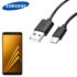 Official Samsung USB-C Galaxy A8 Plus 2018 Charging Cable - 1.2m - Black 1