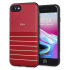 Coque iPhone 8 / 7 Kajsa Resort Collection av. motif à rayures – Rouge 1