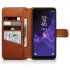 Samsung Galaxy S9 Plus Genuine Leather Wallet Case - Olixar Cognac 1