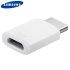 Official Samsung Galaxy S9 Plus Mikro USB bis USB-C Adapter - Weiß 1
