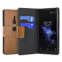 Olixar Leather-Style Sony Xperia XZ2 Wallet Stand Case - Tan 1