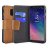 Olixar Leather-Style Samsung Galaxy A6 2018  Wallet Stand Case - Tan 1