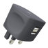 Kit Fresh High Power 3.4A Dual USB Mains Charger - Black 1
