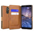 Nokia 7 Plus Genuine Leather Low Profile Wallet Case - Olixar Cognac 1