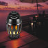 LED Flame Effect Waterproof Bluetooth Speaker Lantern - Black 1