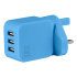 Juice 3.4A Triple USB Universal Mains Charger - Blue 1