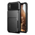 Funda iPhone XS VRS Design Damda Folder - Negro metalálico 1