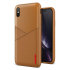 VRS Design Leather Fit Label iPhone XS Max Case - Brown 1