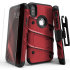 Coque iPhone XS Zizo Bolt avec protection d'écran – Rouge / noire 1