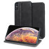 Olixar Slim Genuine Leather Flip iPhone XS Wallet Case - Black 1